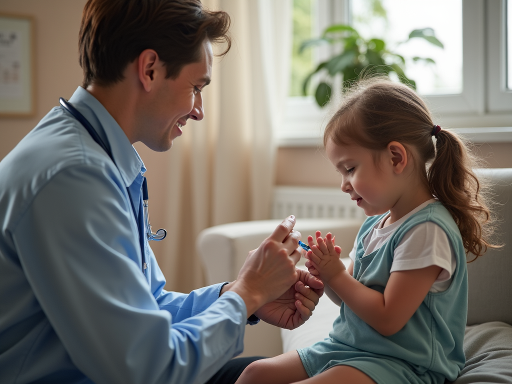Child getting an allergy shot