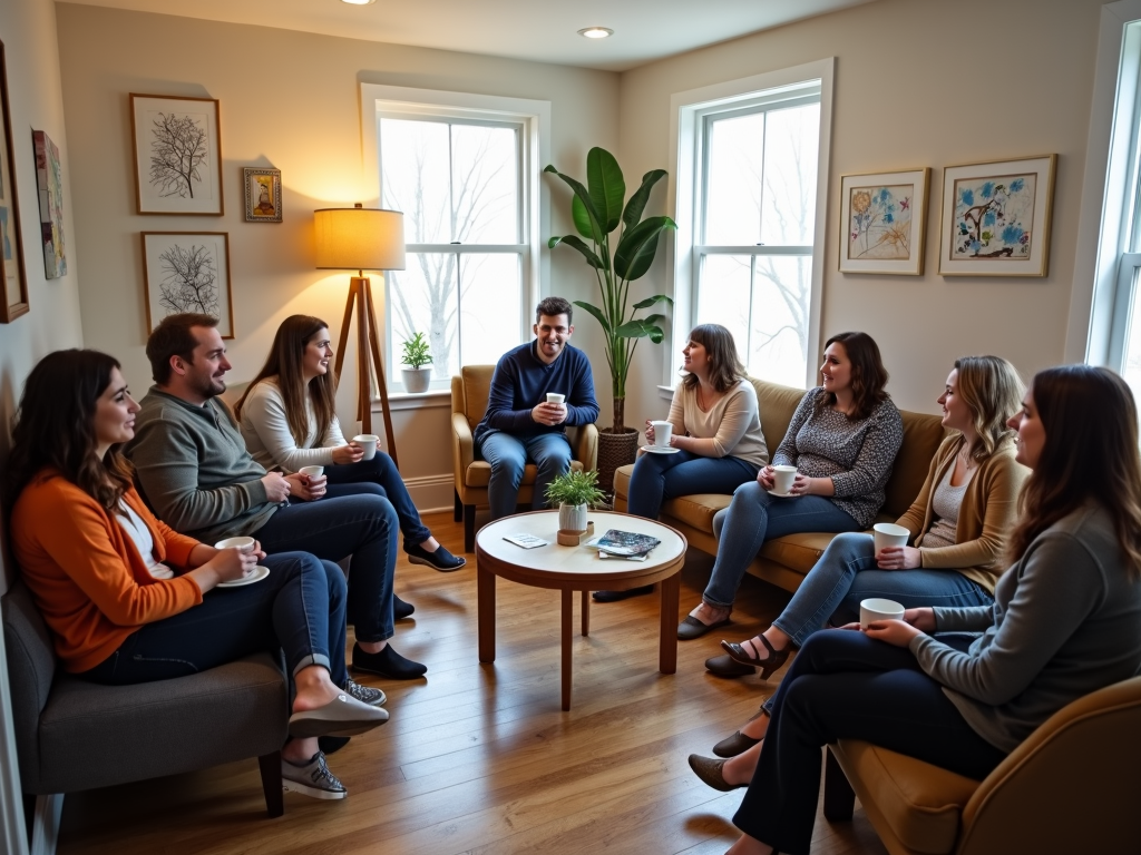 Parents sharing FPIES experiences in a support group