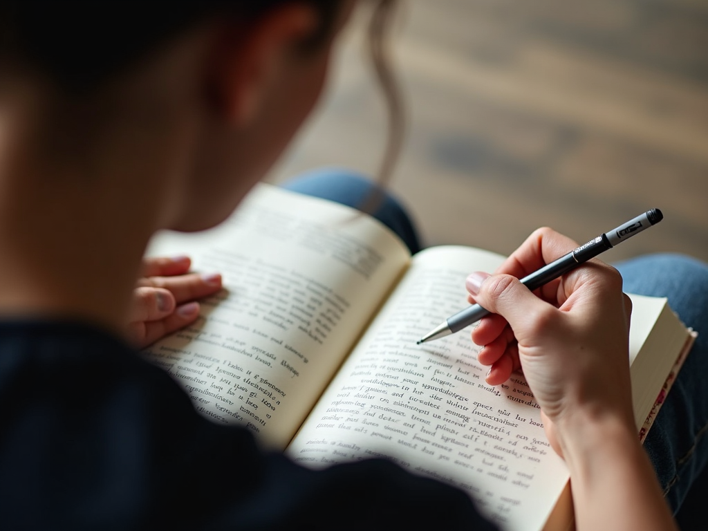 Person journaling about values.