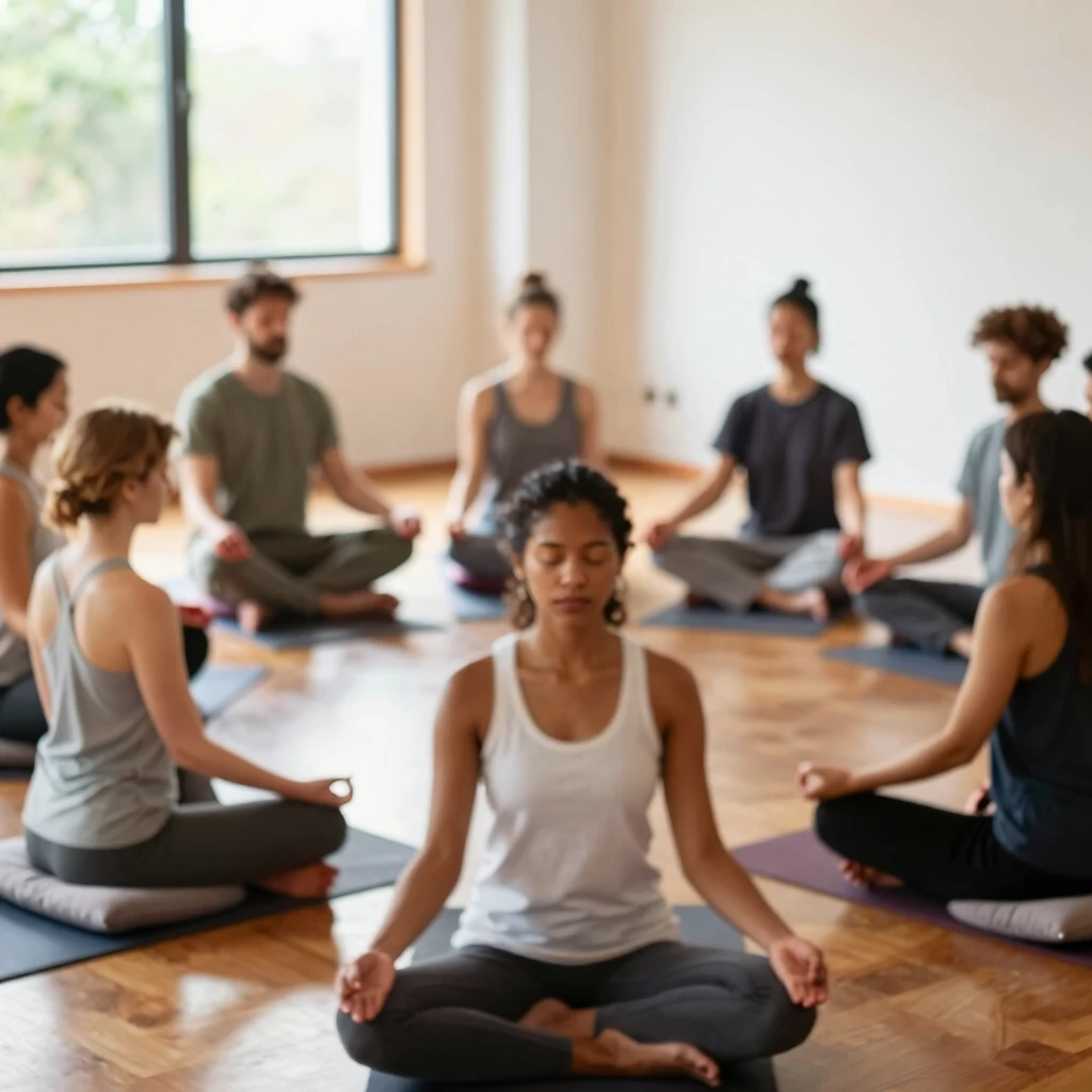 Group session incorporating mindfulness techniques to alleviate anxiety symptoms