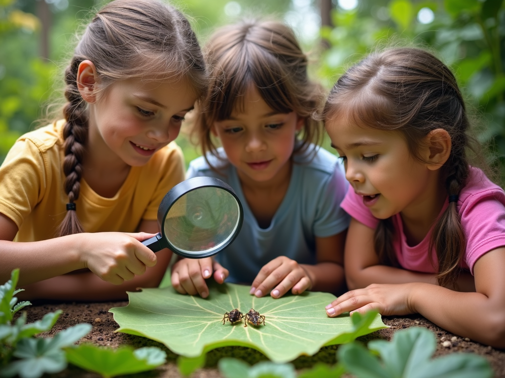 Kids exploring nature