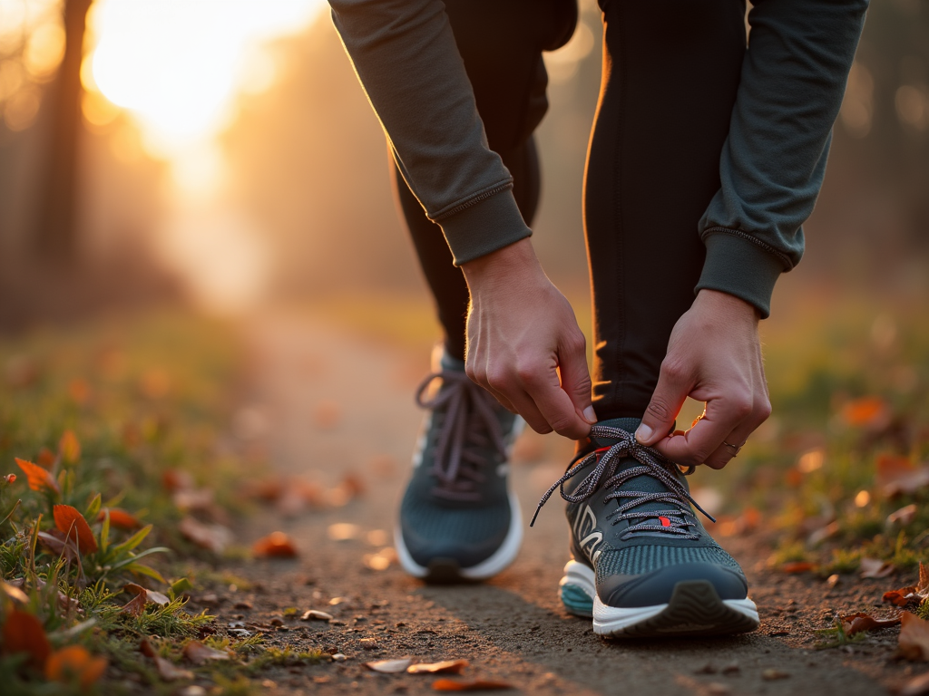 Runner preparing for their first 5K training session.