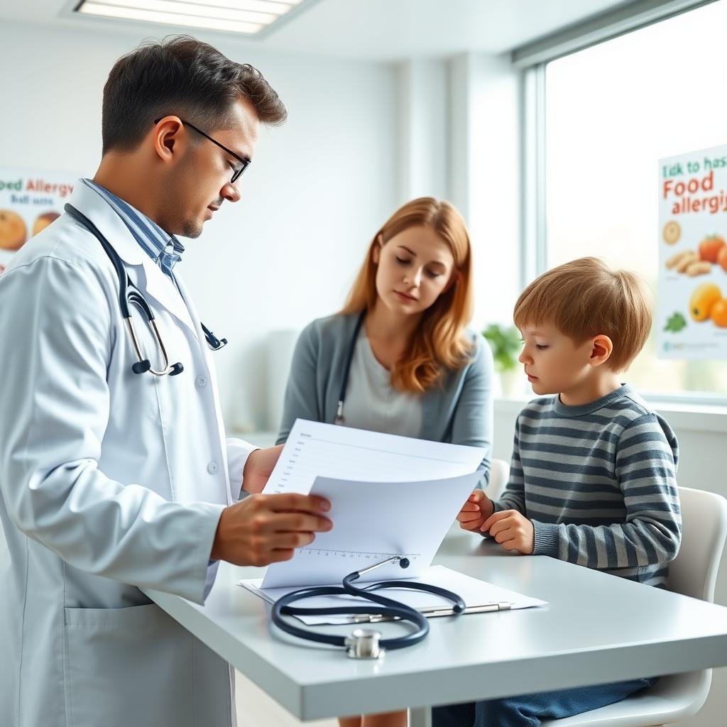 Pediatrician reviewing a growth chart with a parent in a modern clinic