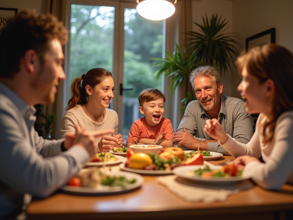A family maintaining a structured routine to promote stability.