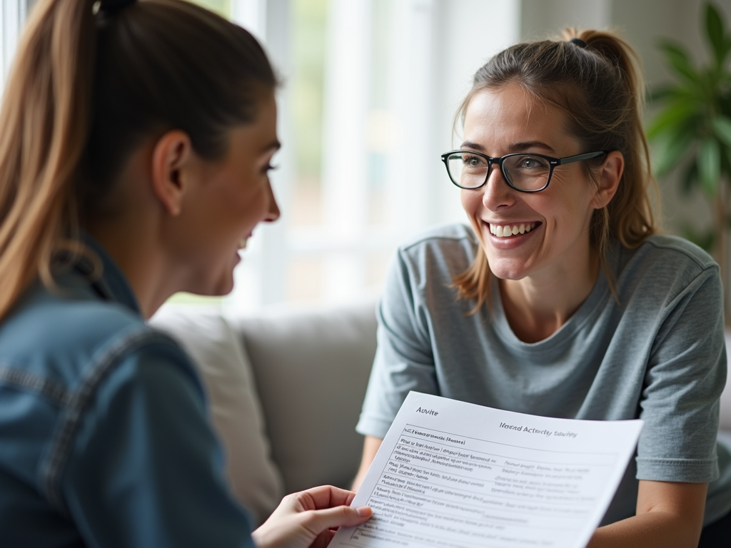 Therapist guiding a patient through Behavioral Activation planning
