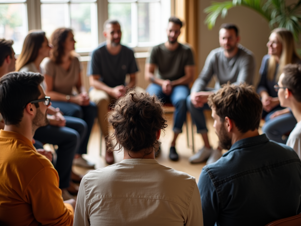 Group of people supporting each other