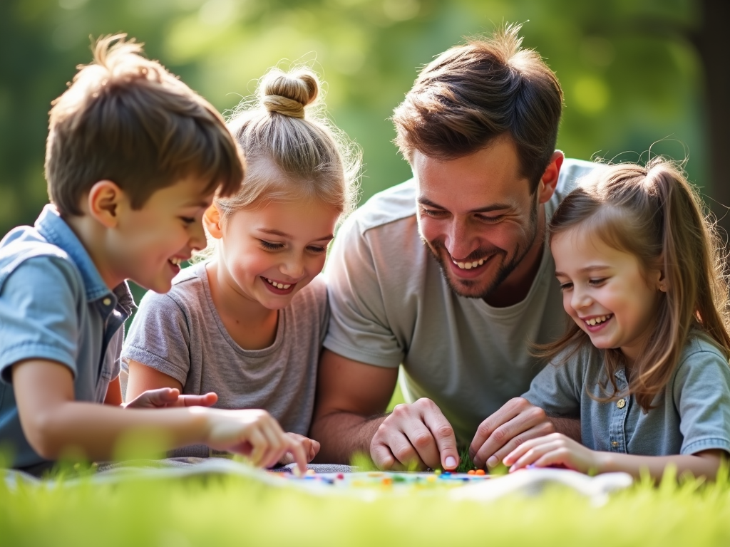 Family enjoying a rest day
