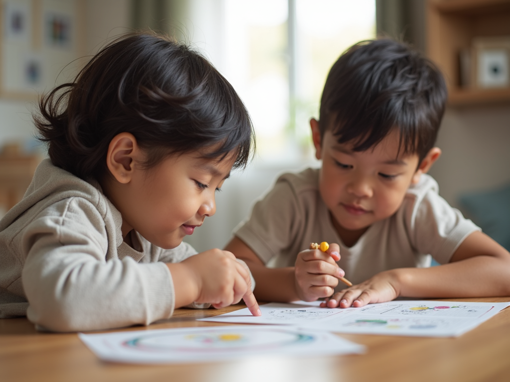 Parent and child practicing ABA strategies at home