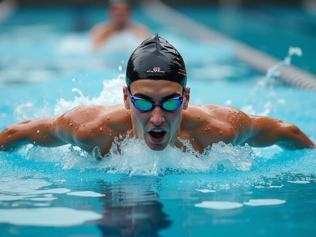 Person swimming for exercise