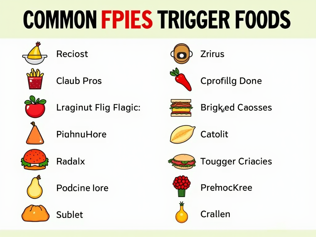 Infographic of common FPIES trigger foods.