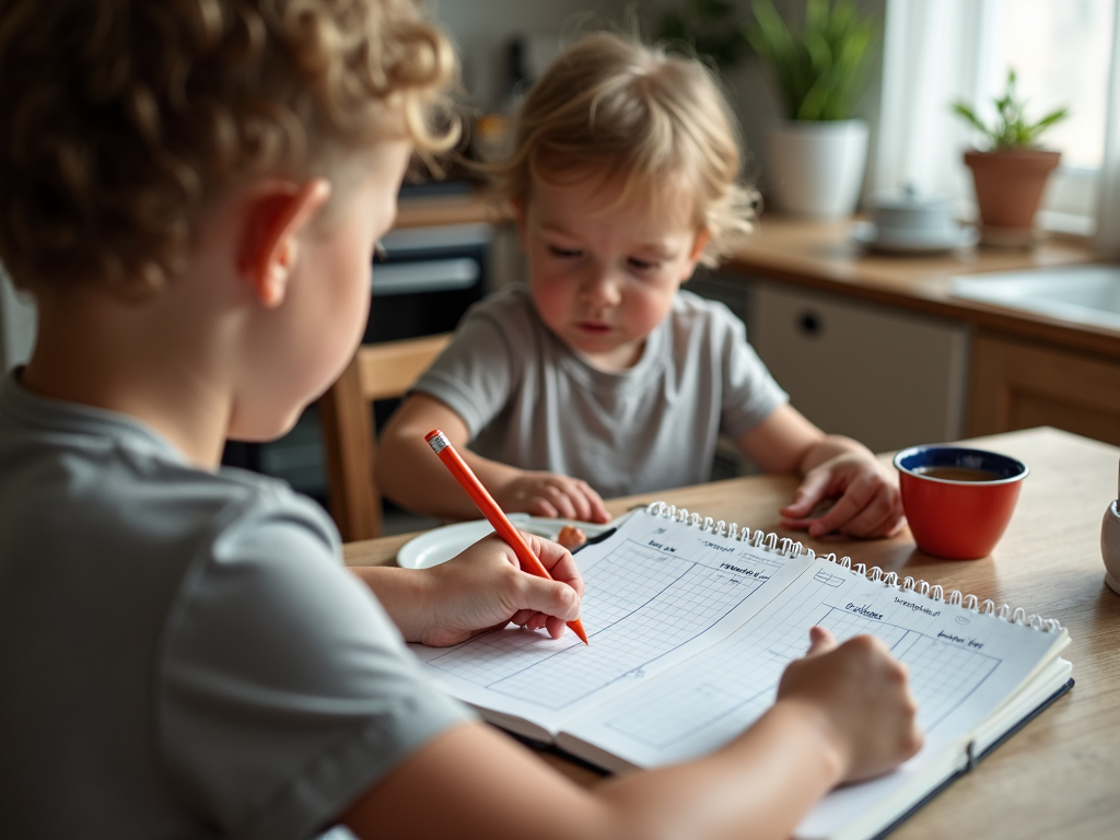 Parent tracking child's symptoms in a diary