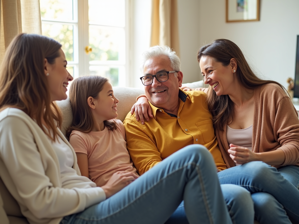 A happy family enjoying quality time together