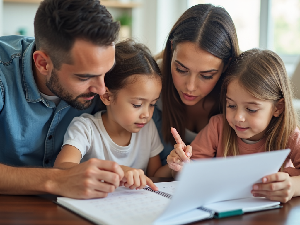 Family planning their wellness activities together.