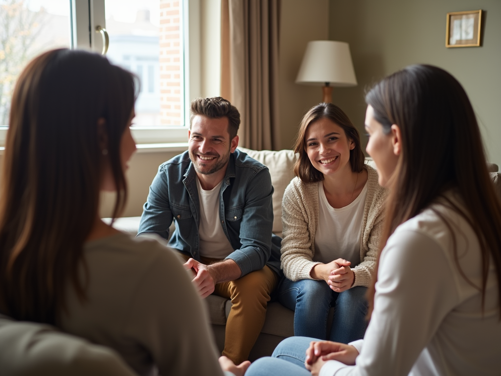 Family participating in a behavioral therapy session