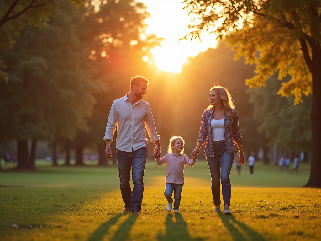 Family enjoying outdoor activity.