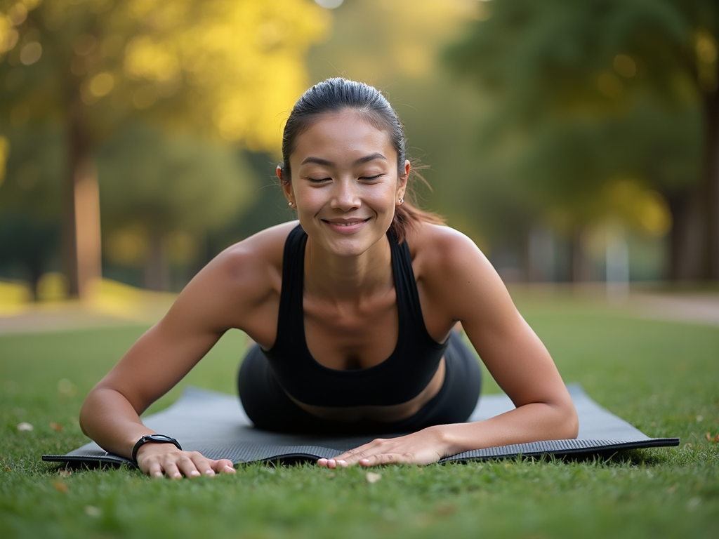 Runner doing glute stretch