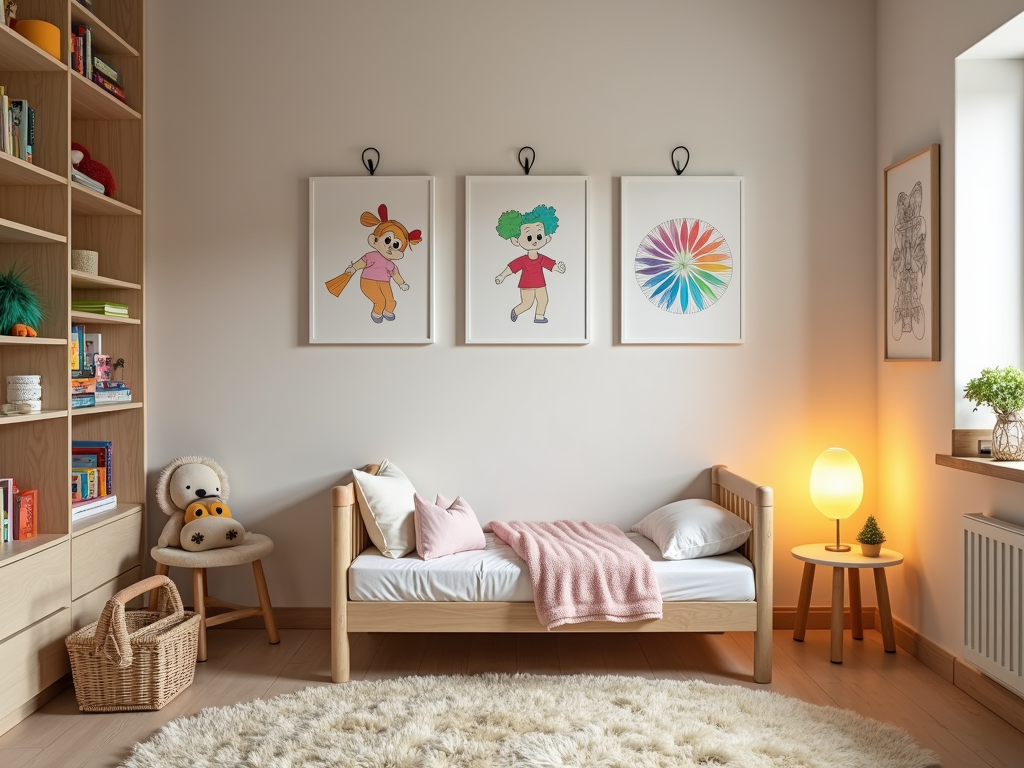 A child’s cozy bedroom with personal touches
