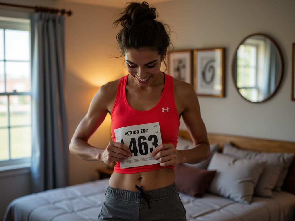 Runner preparing for race day