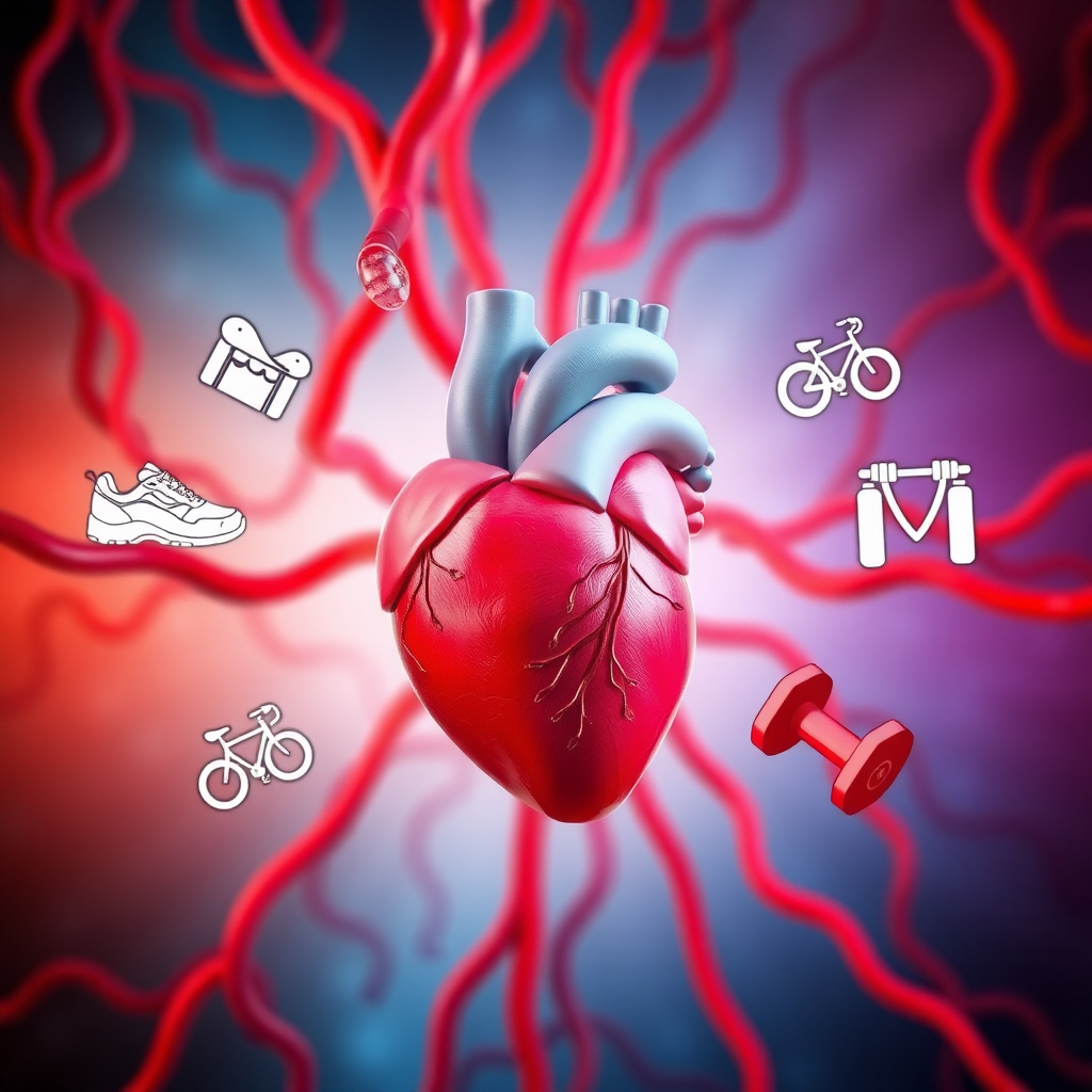 Illustration of heart health benefits from an active lifestyle