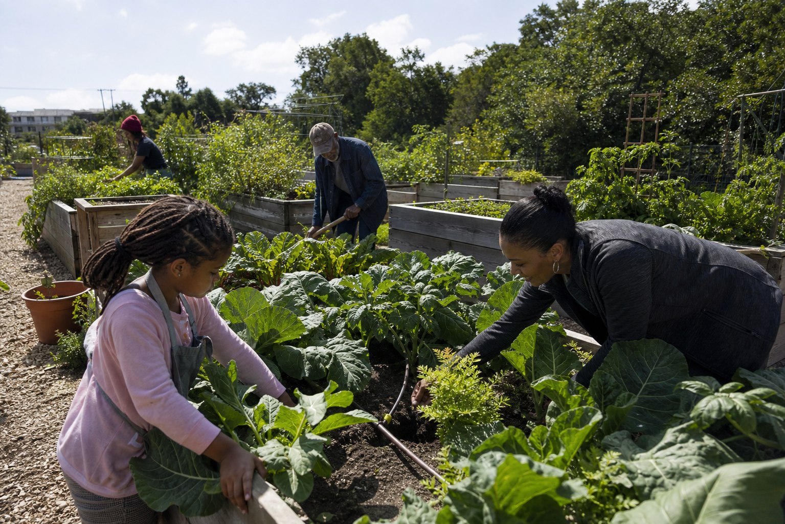 Community garden feeding a fair future
