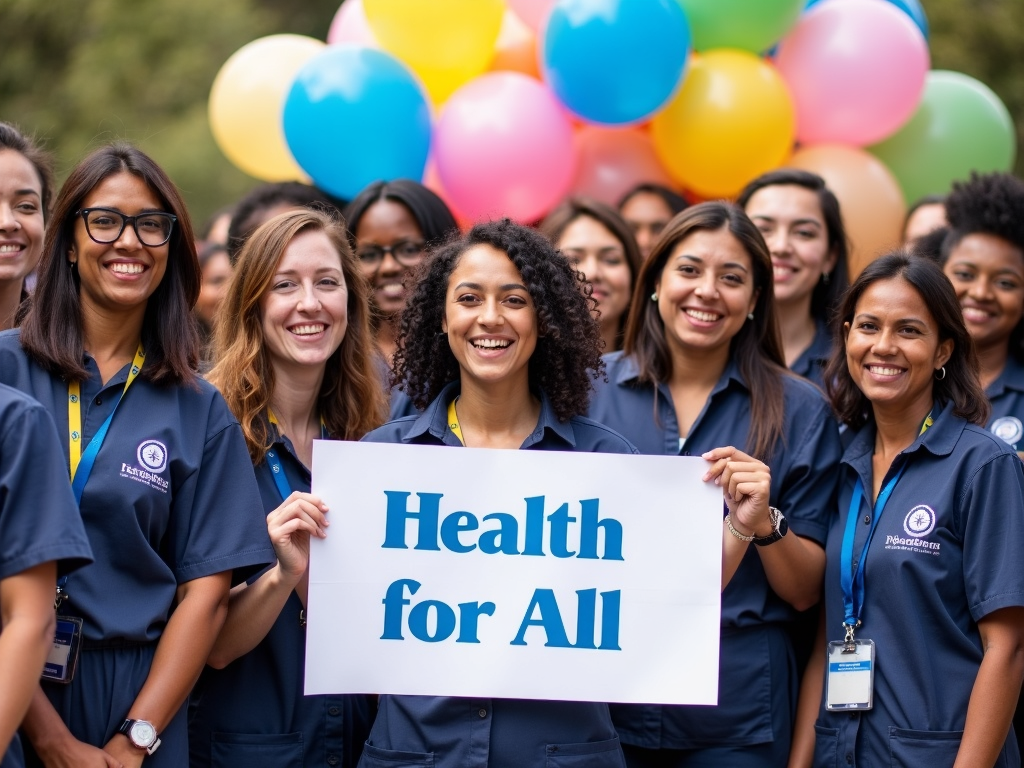 Community health workers at a celebration