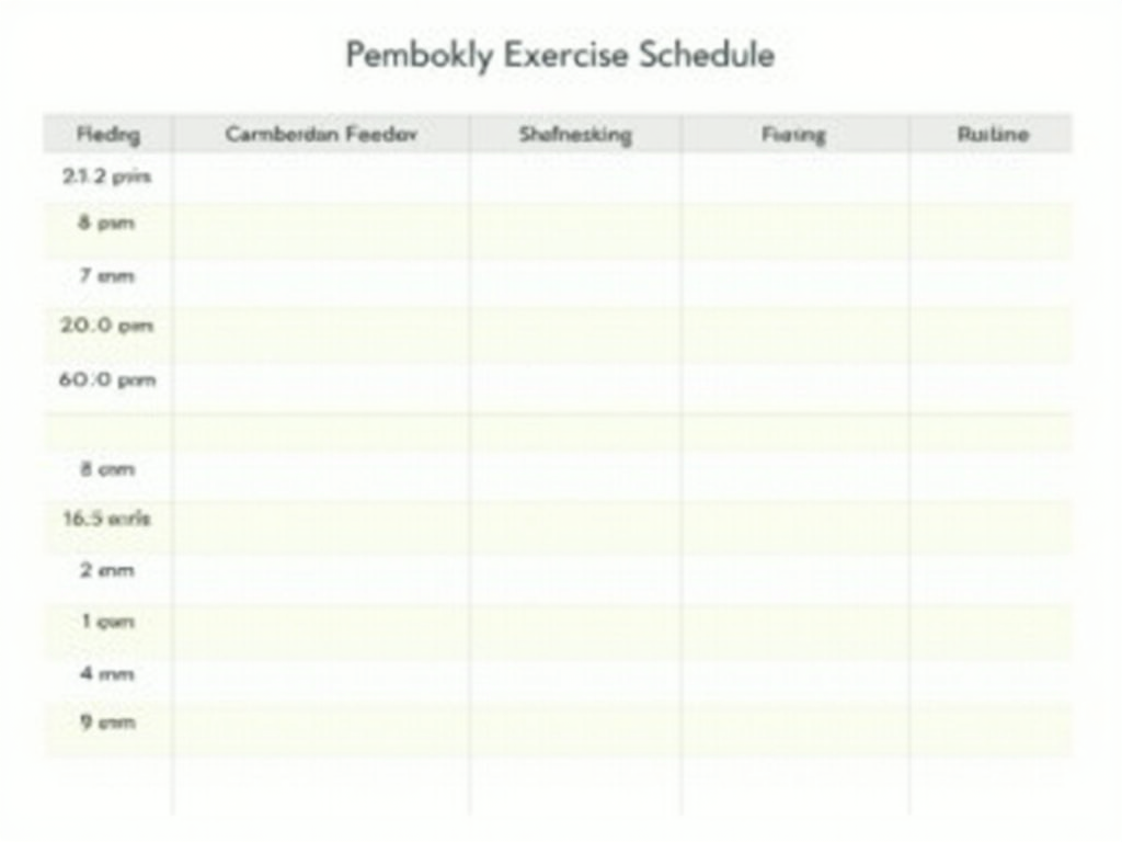 Sample exercise plan for CFS
