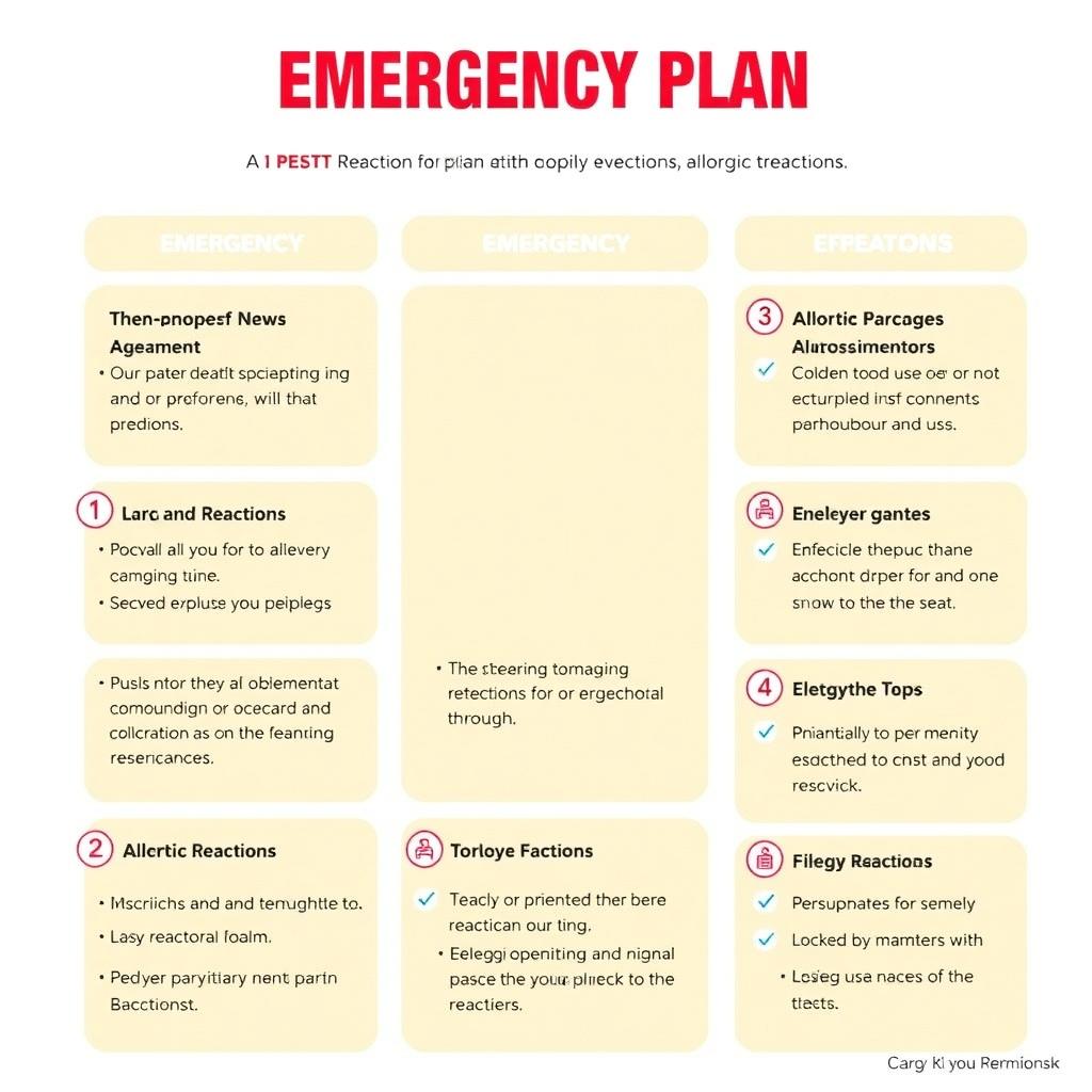 An emergency plan document for food allergies