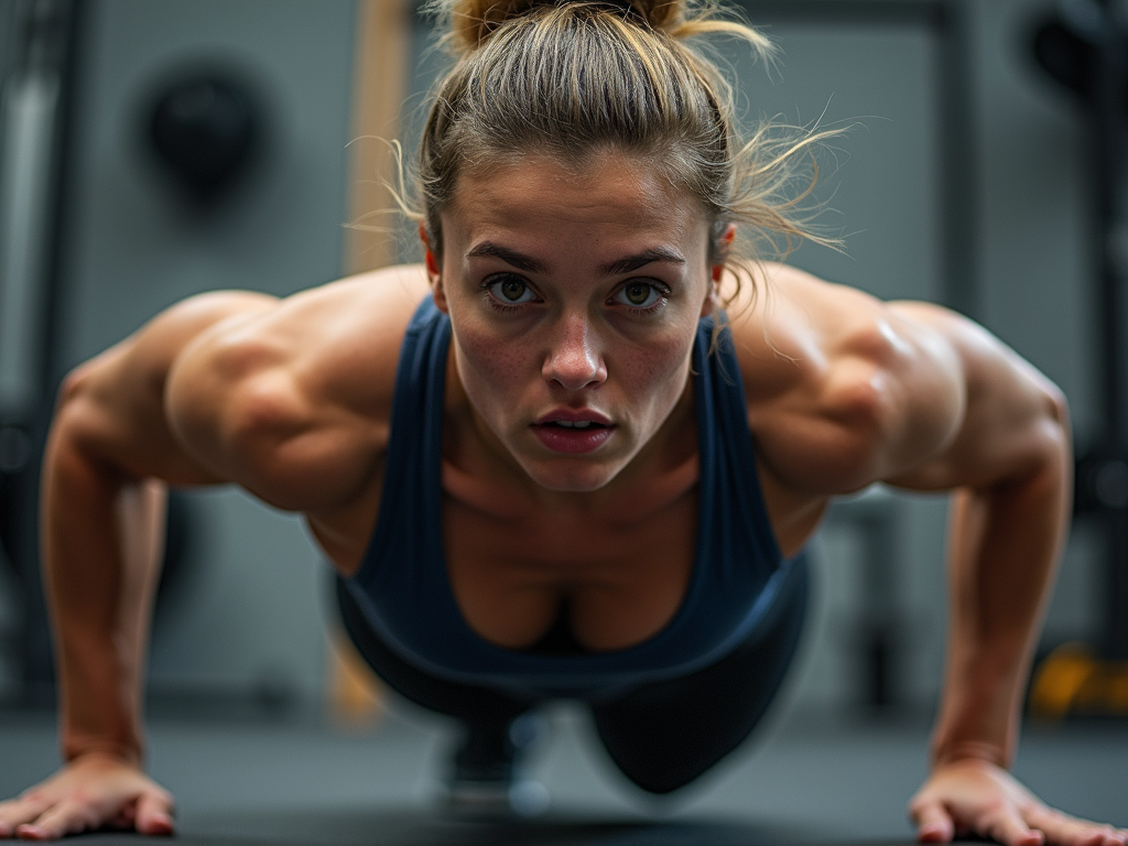 Athlete performing a burpee during a high-intensity cardio workout