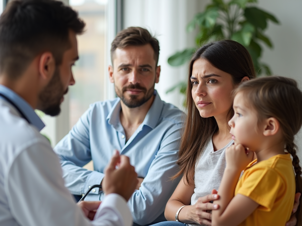 Doctor explaining FPIES to family