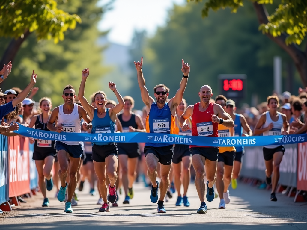 Finish line of a 5K race