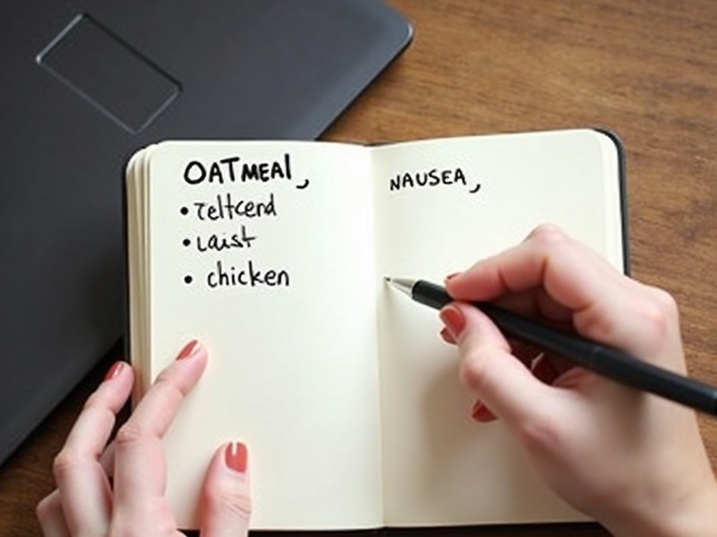 A person keeping a food diary.