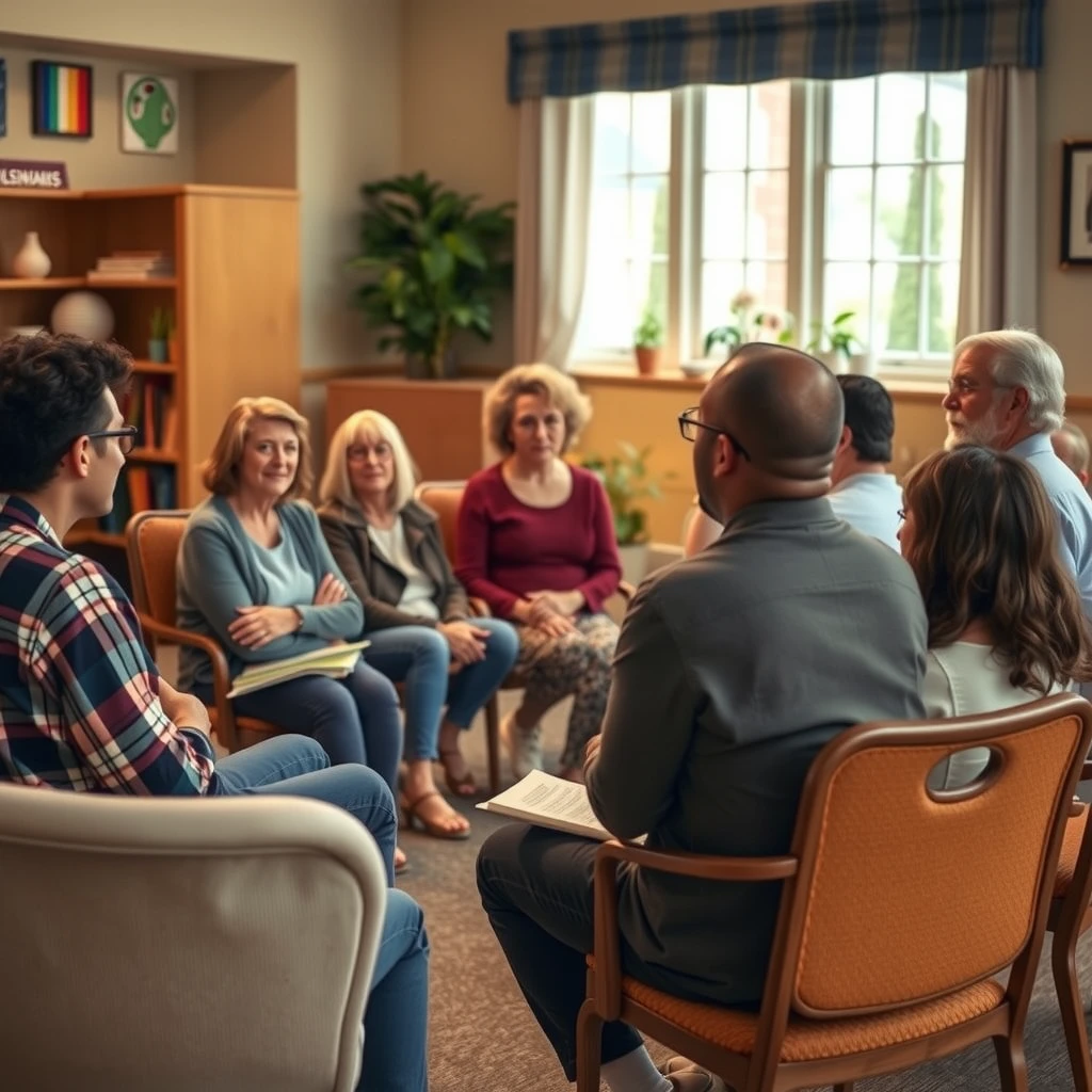 Parents supporting each other in a community group