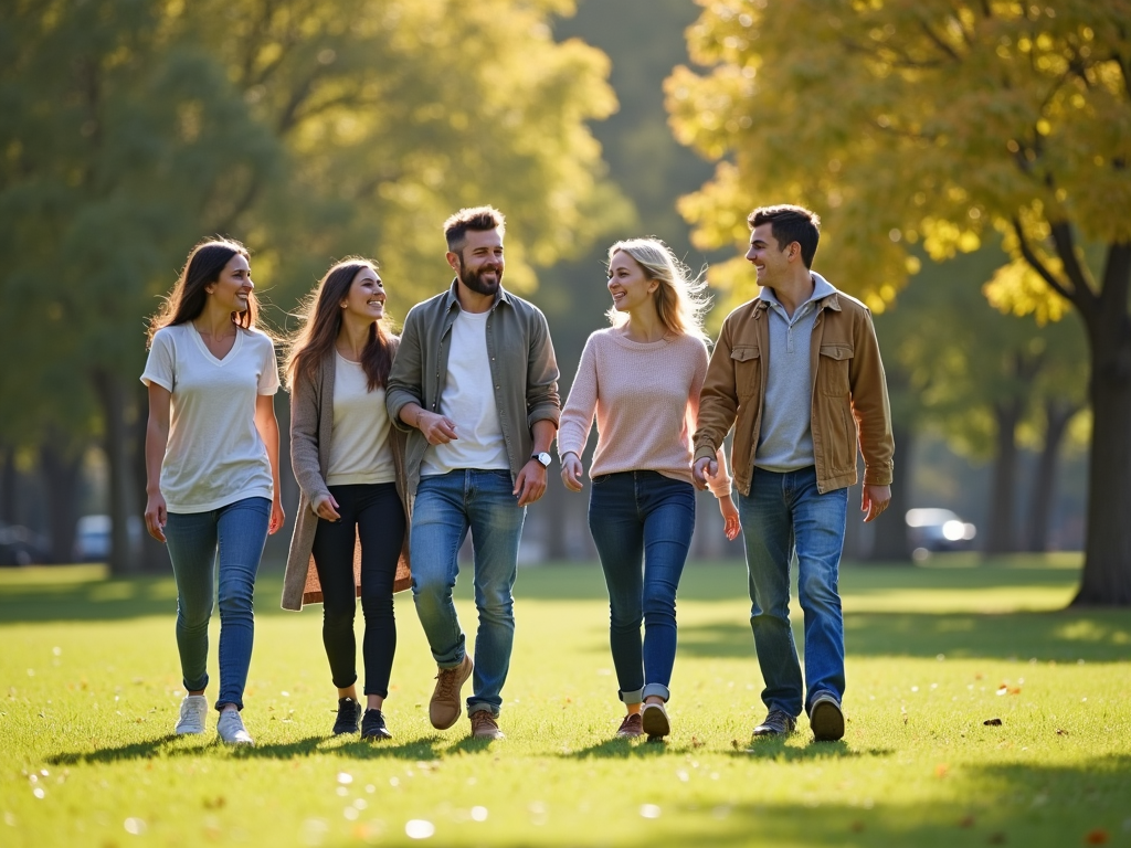 Beginners enjoying a cardio walk