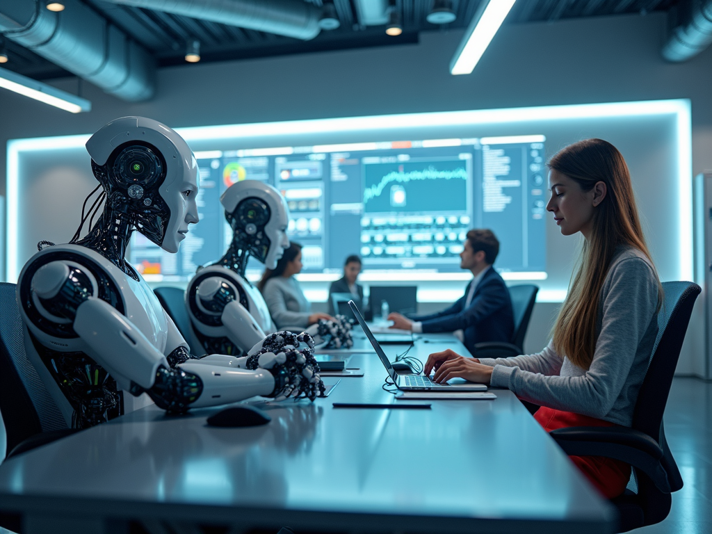 AI and humans collaborating at work