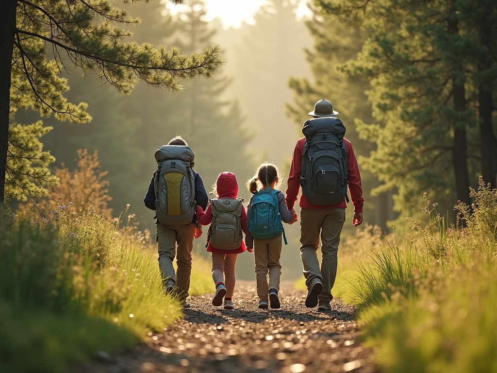 A family engaging in outdoor physical activity together.