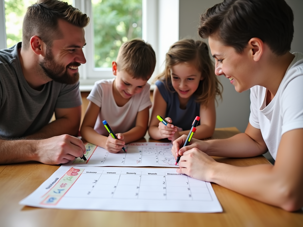 Family planning their fitness challenge.