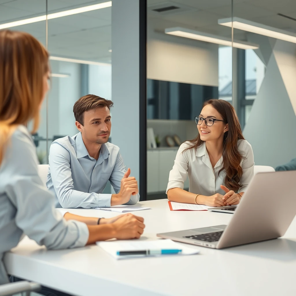 Employee discussing workplace accommodations with manager