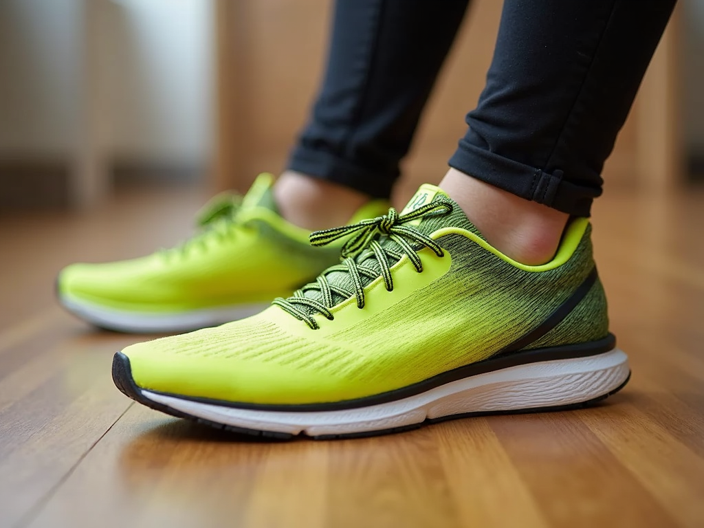 A pair of running shoes, essential gear for a family fun run.