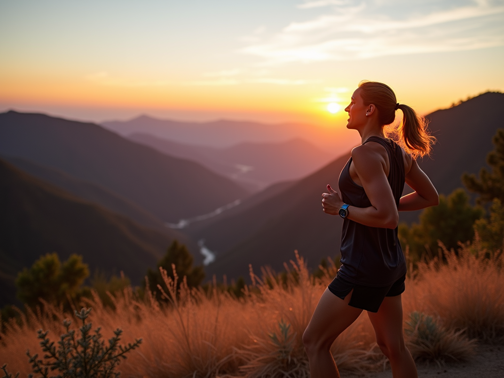 A runner enjoying the scenic view during a 5K race