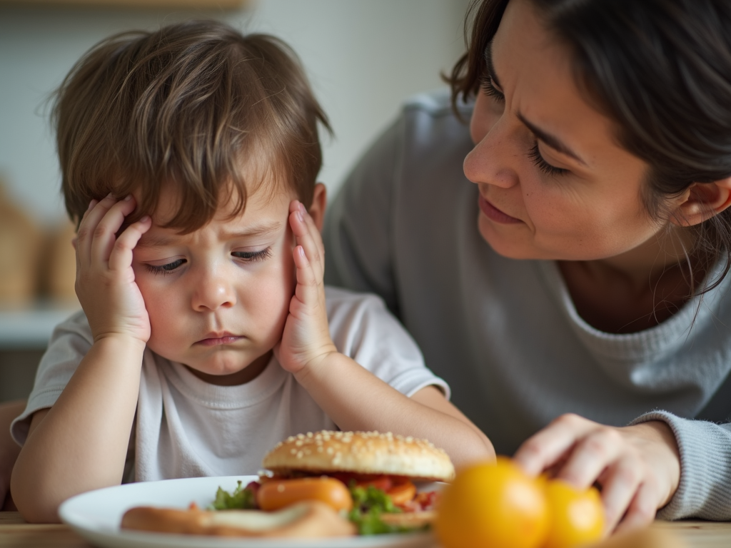 Parent observing child with potential FPIES symptoms