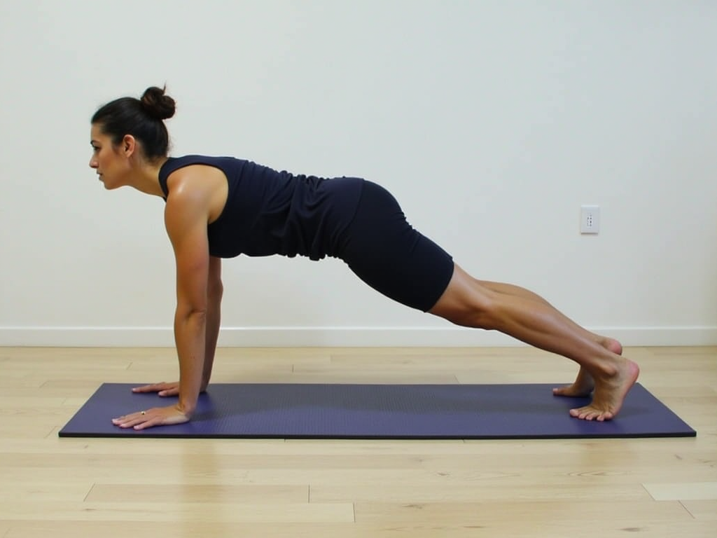 Proper plank form for core strength
