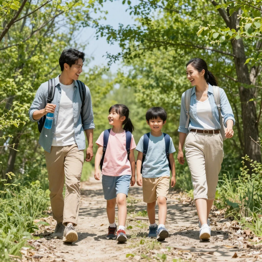 Family staying active with fitness tips