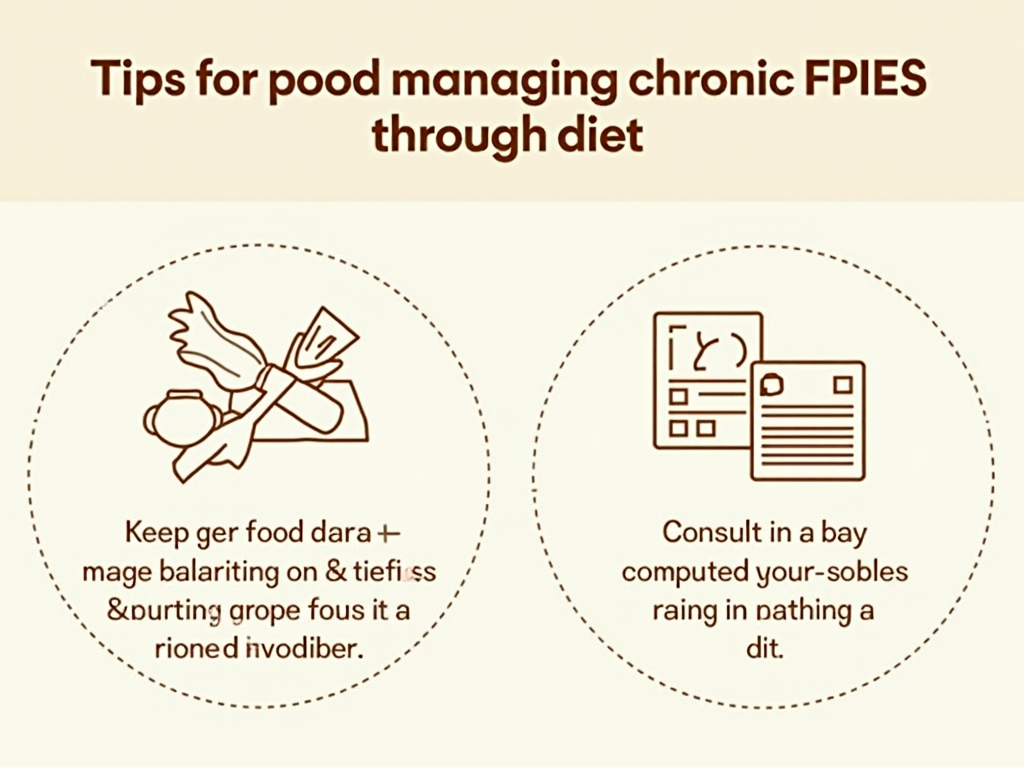 Infographic on dietary management for chronic FPIES