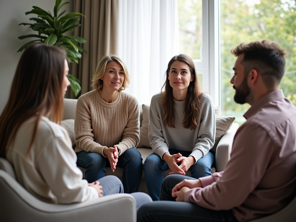 Family therapy session.