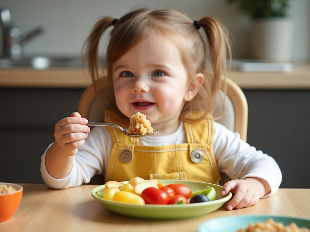 A child eating a meal