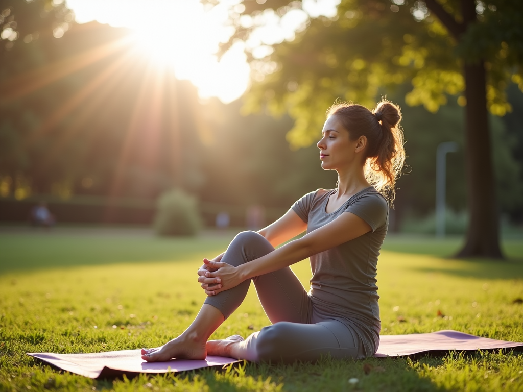 Gentle yoga practice for managing chronic fatigue.