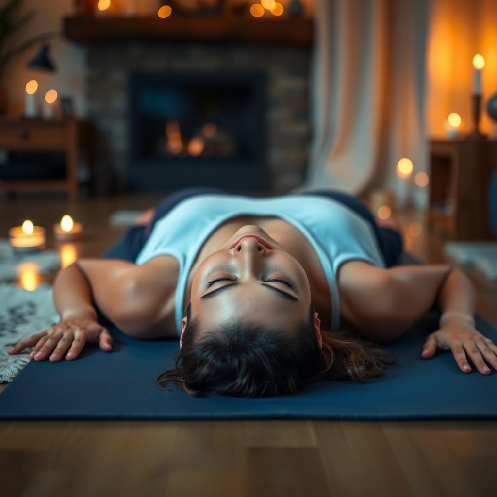 Person practicing body scan meditation
