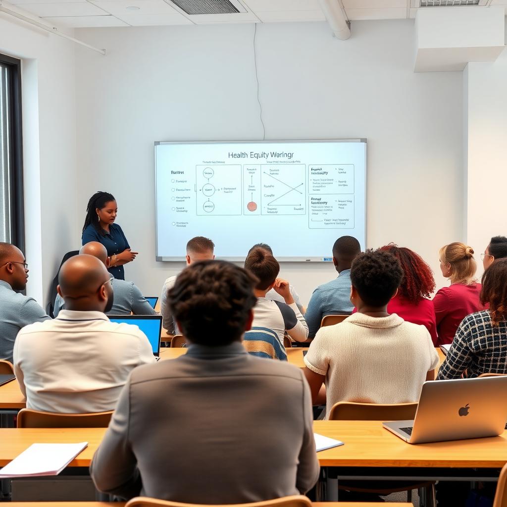 Community health workers participate in a training session on health equity.
