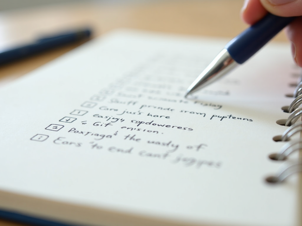 Journal with notes and pen, representing symptom tracking for chronic fatigue.