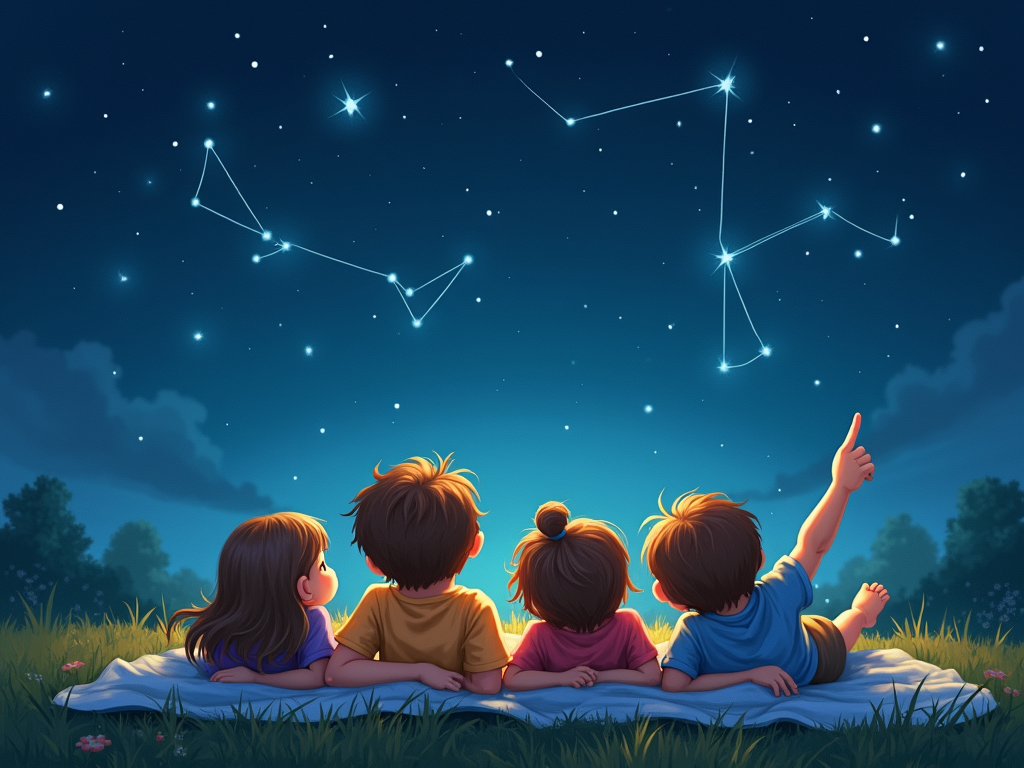 Family stargazing.